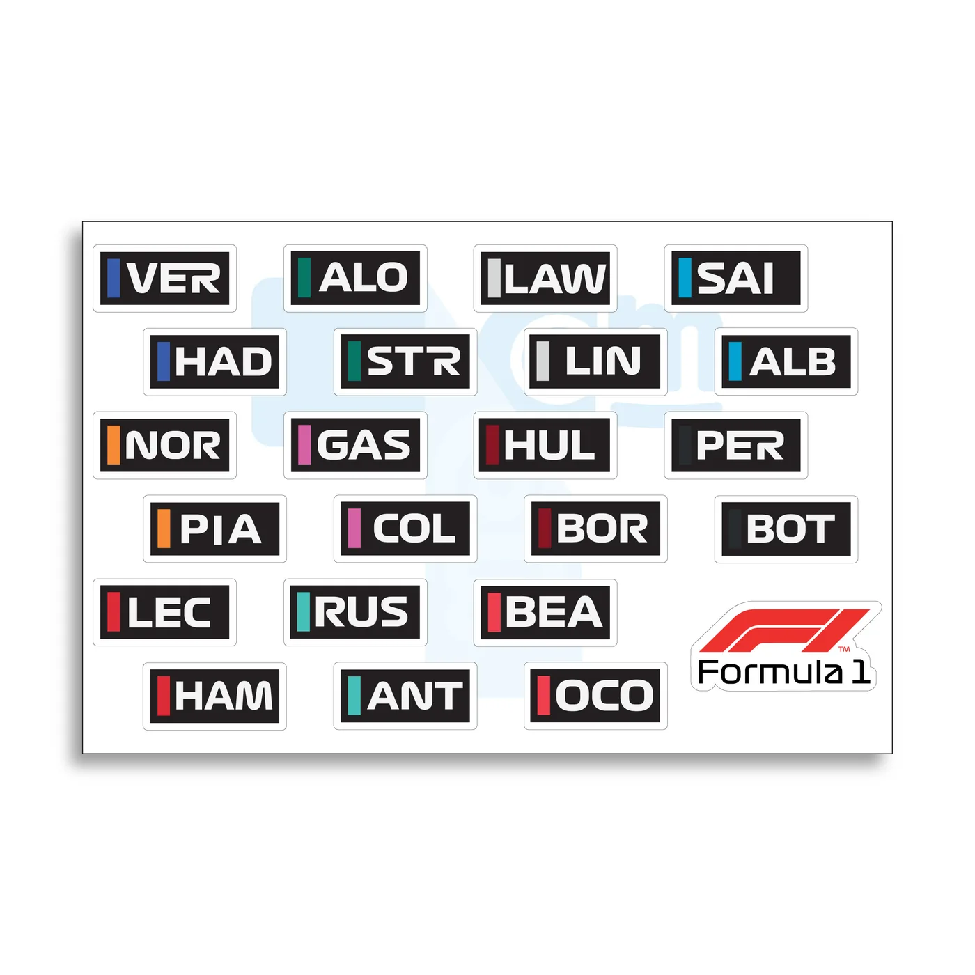Pack de stickers Pack Stickers F1 2