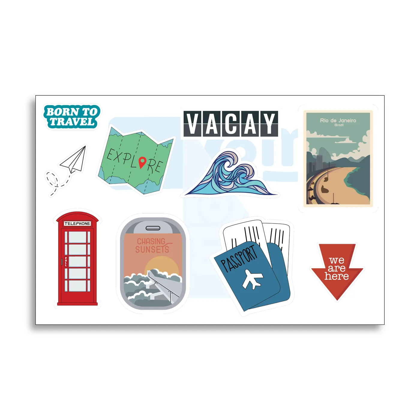 Pack de stickers Pack Stickers Travel 3