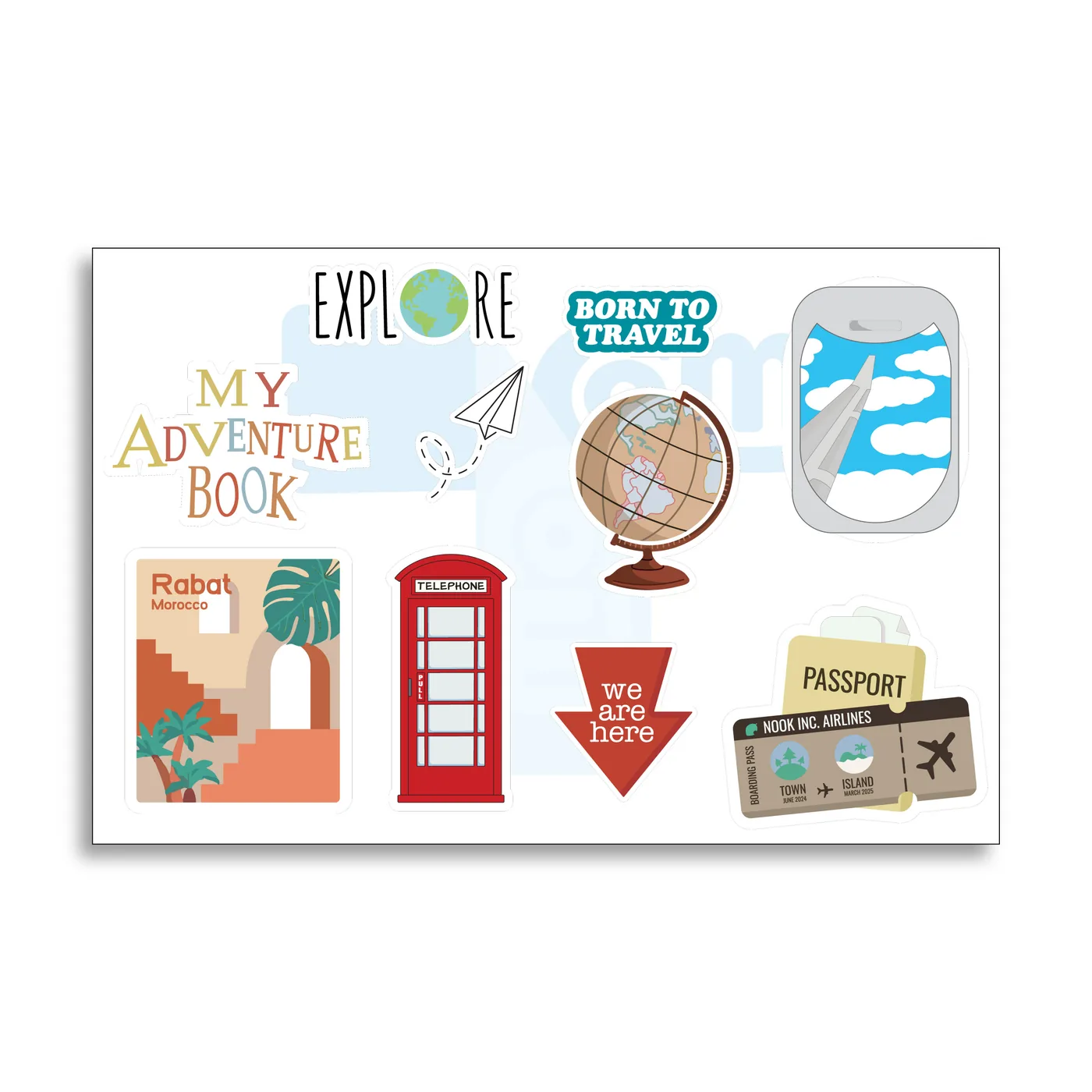 Pack de stickers Pack Stickers Travel 2