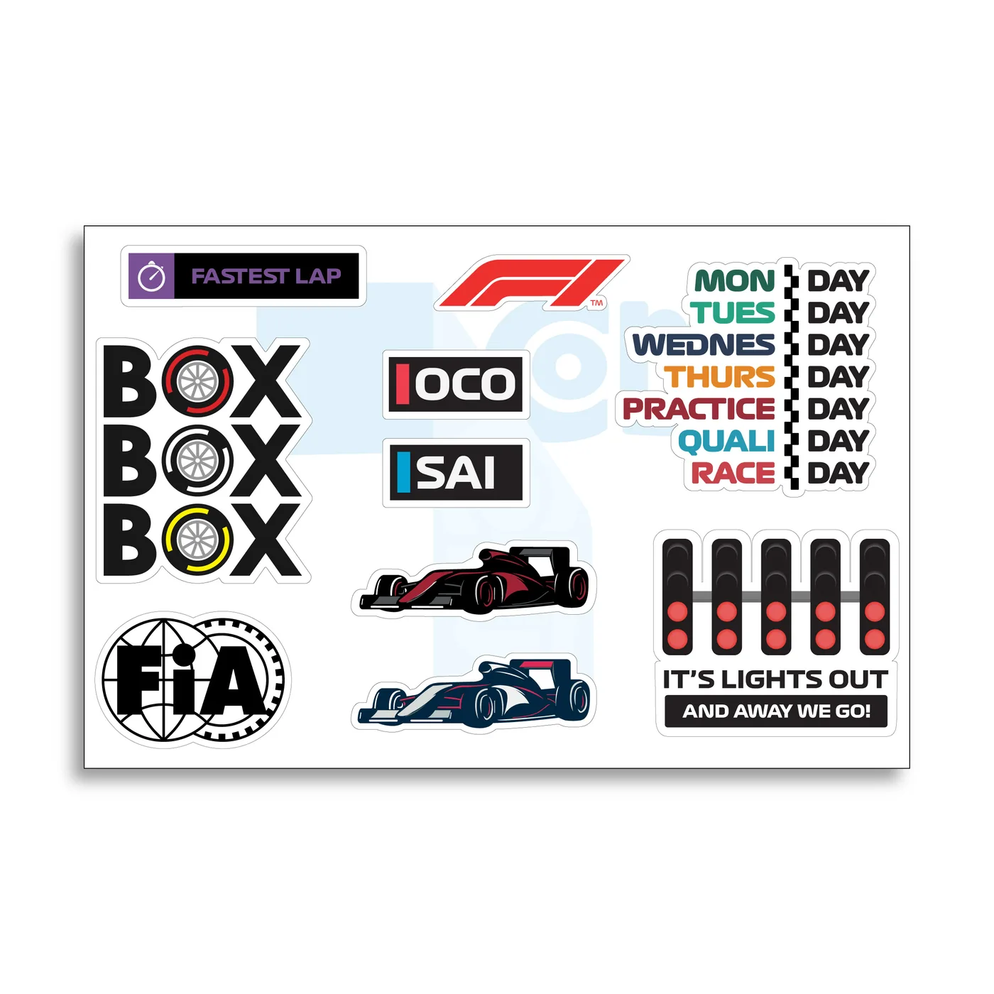 Pack de stickers Pack Stickers F1 9